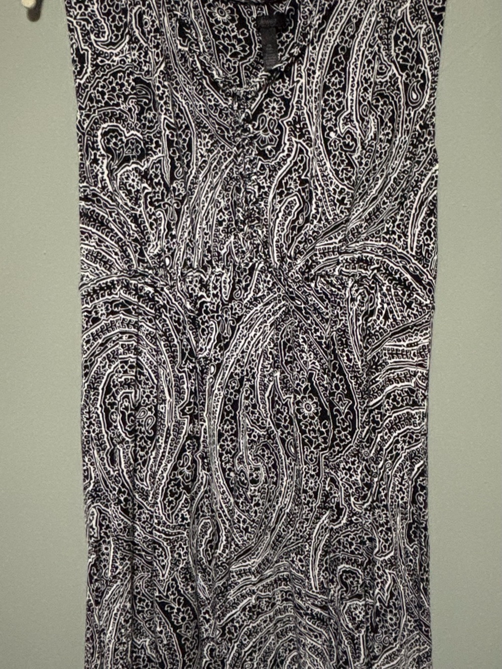Soma Black and White Paisley Sundress Large